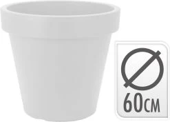 Relaxwonen - Bloempot Rond 60 X 52 Cm Wit