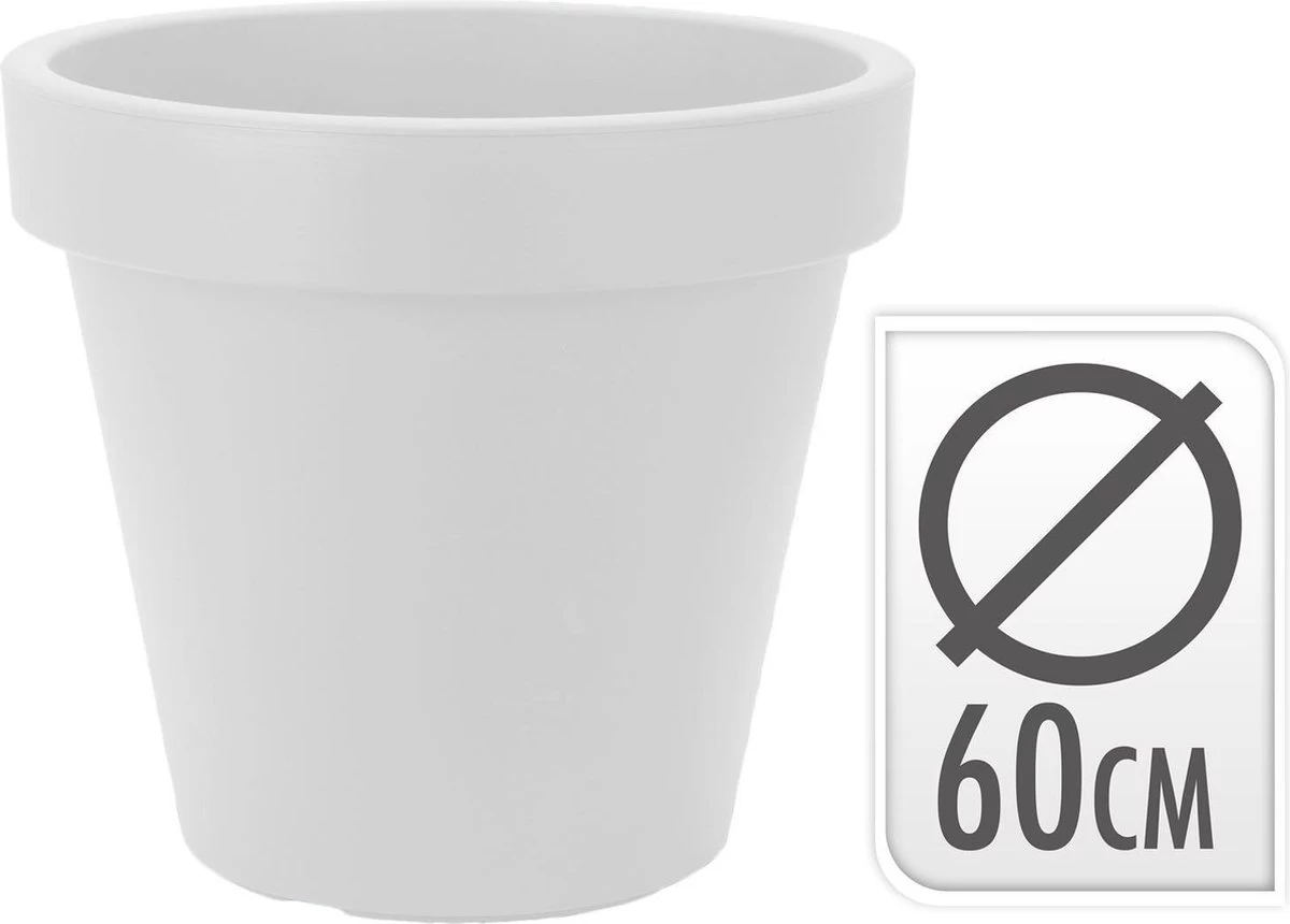 Relaxwonen - Bloempot Rond 60 X 52 Cm Wit