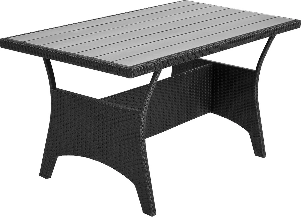 Casaria Polyrattan Tuinset - 15 Delig Voor 6 Personen – Crème Zwart - Image 8