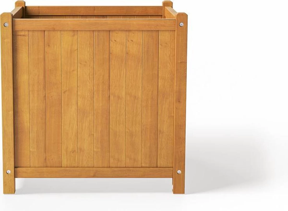 Houten Plantenbak Met Wieltjes 50x50 - Geolied Duurzaam FSC Acaciahout – Bloembak Buiten - Plantenbakken Buiten - Perfecthomeshop - Image 11