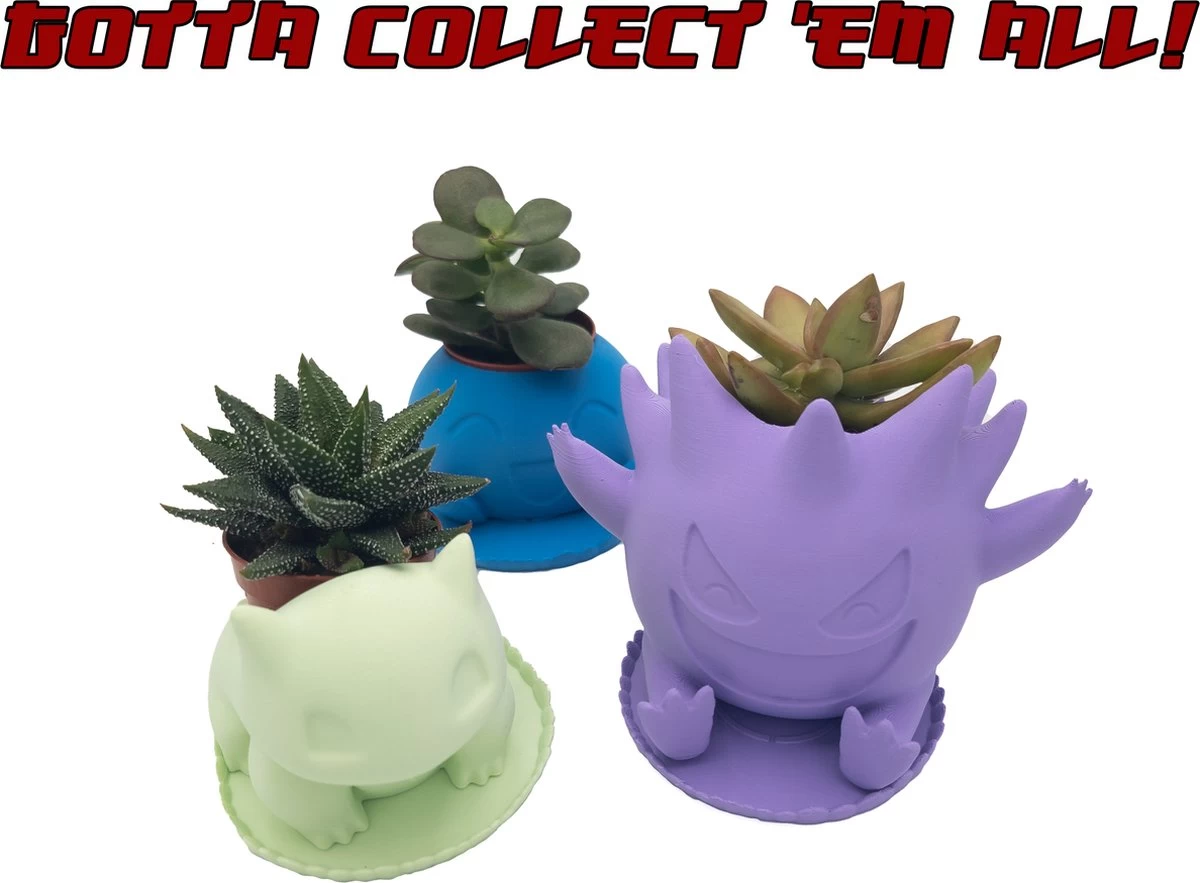 Azhora Pokémon Gengar Bloempot - Inclusief Opvangschaal - Lichtpaars - Image 5