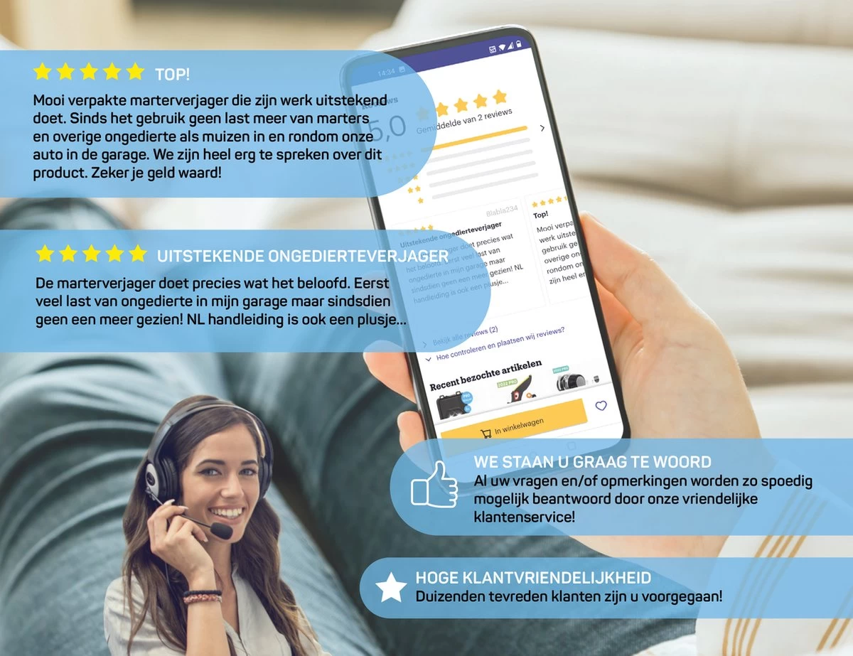 Vulpes Verjager® Marterverjager - Ongedierteverjager - Multifunctionele Set Binnen & Buiten - Batterijen, 12V & Auto Accu - Marters, Muizen & Ratten - Steenmarter Verjager PRO - Incl. E-Book - Image 10