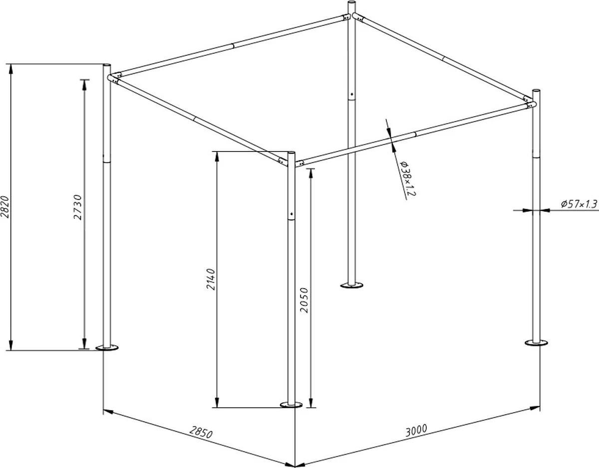 SORARA® Milano Paviljoen - Grijs - 285x300 Cm. - Image 6