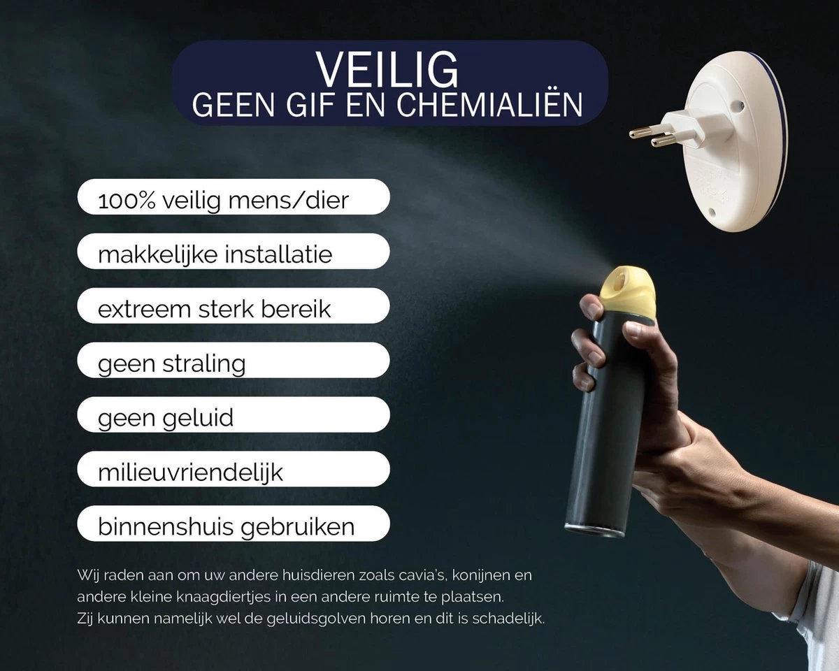 Merkloos Forgoods Ultrasone Muizenverjager En Ongedierte Verjager - Muizenverjager - Pest Reject - (4 Stuk Wit) - Ook Verkrijgbaar In Zwart - Image 3