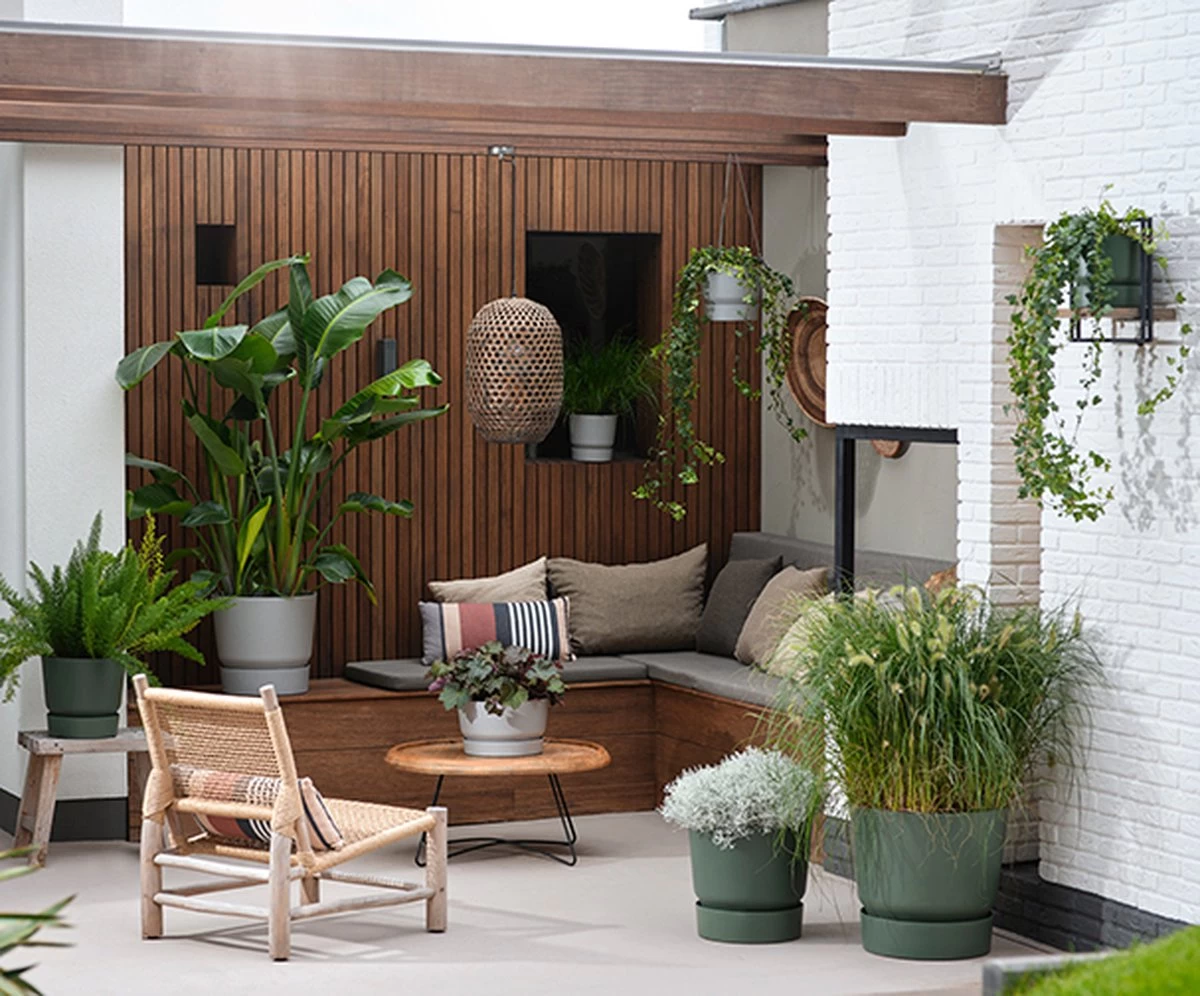 Elho Greenville Rond 30 - Grote Bloempot Voor Buiten - Gemaakt Van Gereycled Plastic - Ø 29.5 X H 27.8 Cm - Blad Groen - Image 3