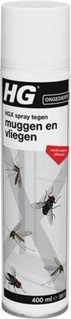 HGX Tegen Muggen En Vliegen - 8574N - 400ml - Werkt Zeer Snel - Tegen Muggen En Vliegen