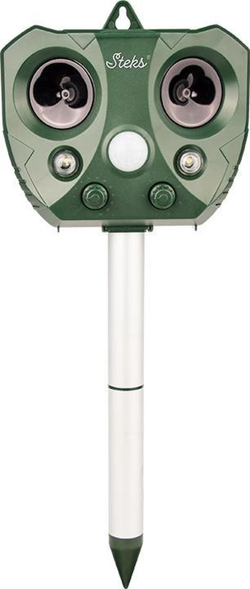 Steks® Ultrasone Kattenverjager - Kattenschrik - Katten Afweermiddel - Zonneenergie - Marterverjager - Op Batterijen - Met Adapter - Tuin - Ongedierte Verjager - Image 9