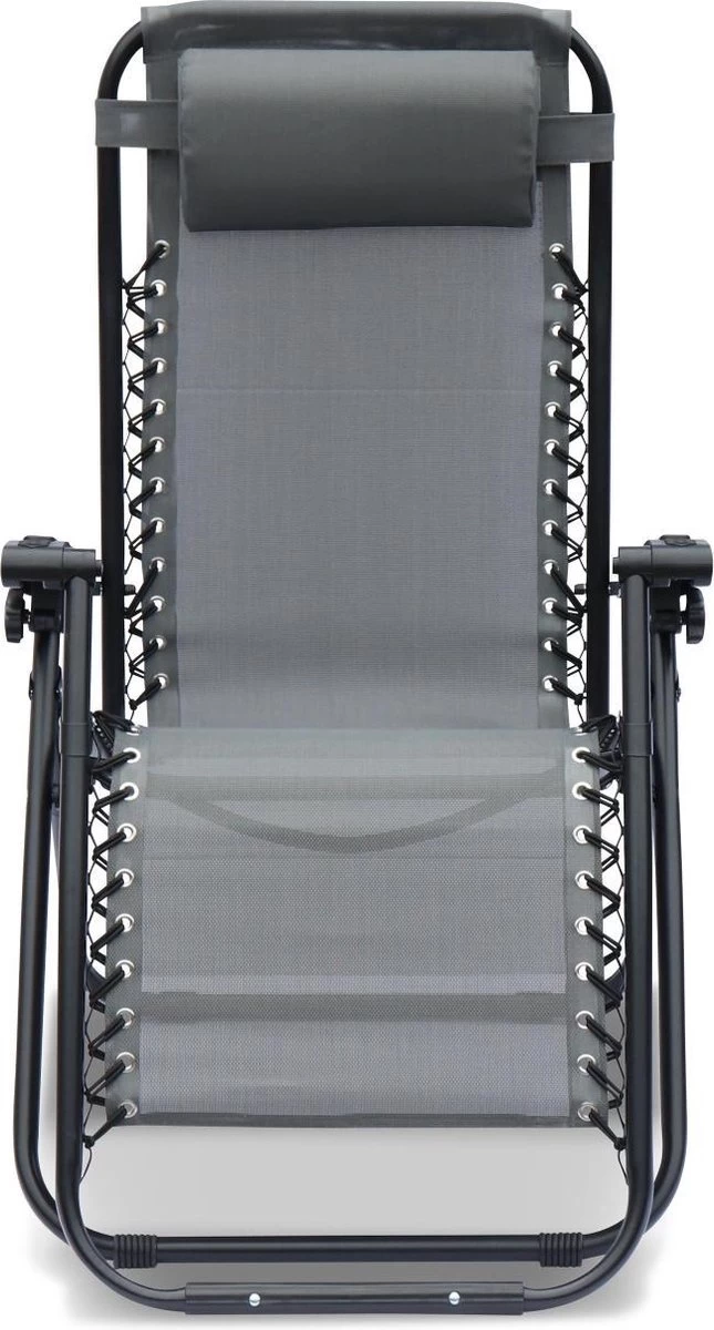 Alice's Garden Campingstoel PATRICK - Set Van 2 - Opvouwbaar - Verstelbaar - Grijs - Image 2