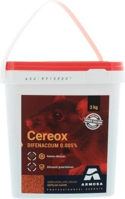 Cereox Gepelde Haver Gif Tegen Ratten En Muizen - Rattengif Voor Buiten 3 Kg