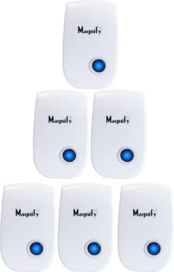 6-Pack Magnify® Ultrasonische Ongedierte Verjager - Muizen Bestrijden - Insecten Bestrijden - Ultrasone Verjager - Pest Repeller - Muizenverjager - 2022 Model