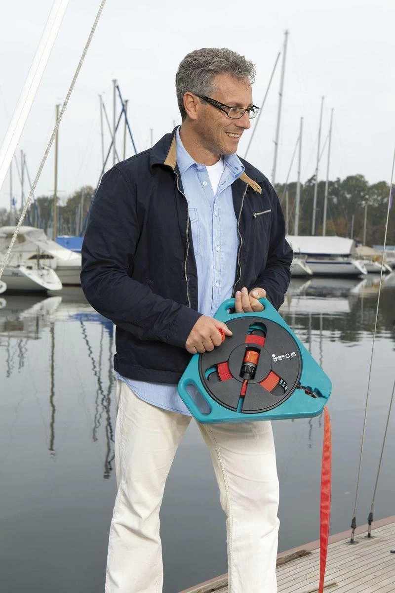 GARDENA Classic Draagcassette Roll-fix C15 Compleet - Inclusief 15 Meter Compact Slang - Image 3