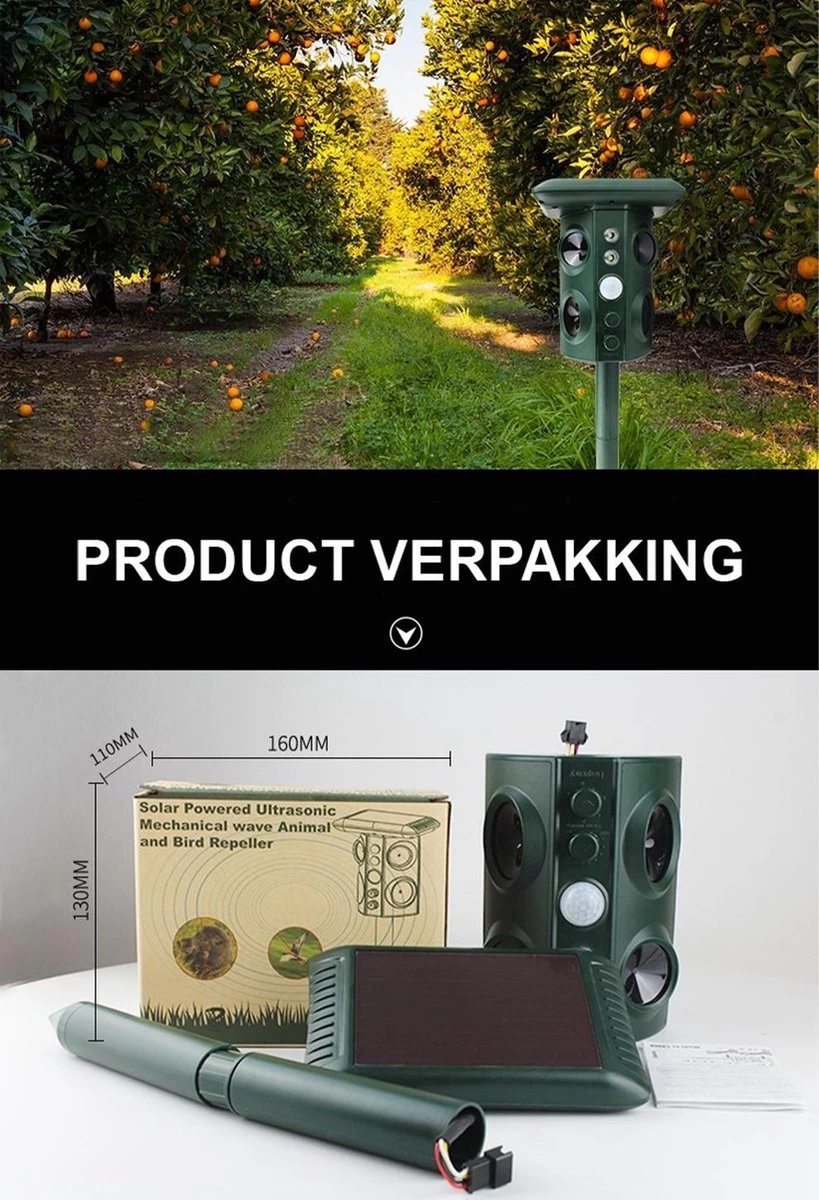 Valhalla NL - Kattenverjager - Ongedierte Verjager - Outdoor - Kunststof - Groen - 16x13x11 Cm - Image 2