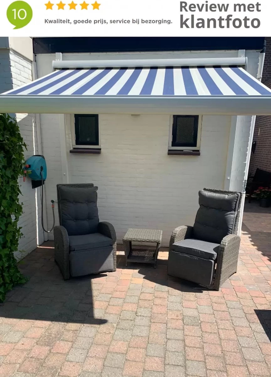 Loungeset Duoset Melia 2 Verstelbare Stoelen + Tafel - Balkonset - Image 3