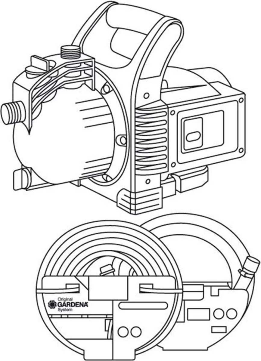 GARDENA - Classic Besproeiingspomp 3000/4 Compleet - Waterpomp - Incl. 3.5 M Aanzuigslang En 20 M Slang - Image 7