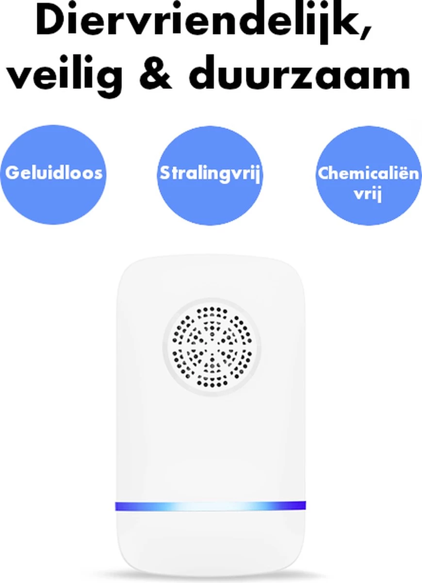 Muizenverjager Ultrasone Binnen - Ongedierte Verjager - Muizenval Voor Binnen - Wit - 2 Stuks + Ongedierte Preventieboekje - Image 2