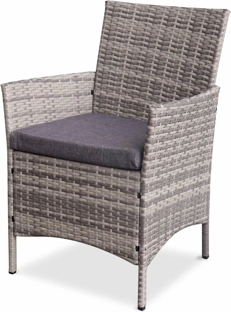 Alice's Garden Loungeset Moltès - 4 Plaatsen - Wicker - Kleine Set - Tinten Grijs/grijs - Image 4