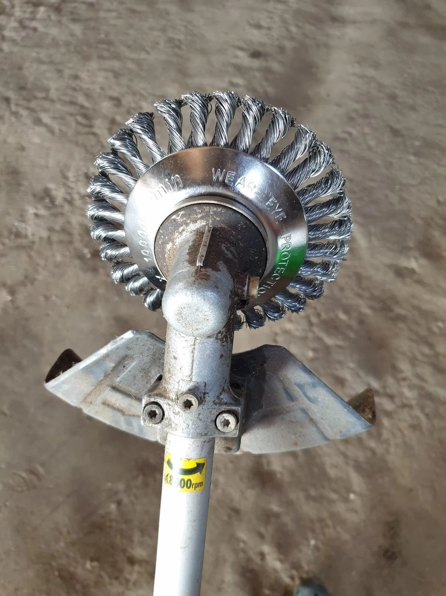 Onkruidborstel Voor Bosmaaier | 150mm /15 Cm Staalborstel Nieuw | Universele Onkruidborstel 150 Mm - Onkruidverwijderaar - Voegenborstel - Grastrimmer - Image 6