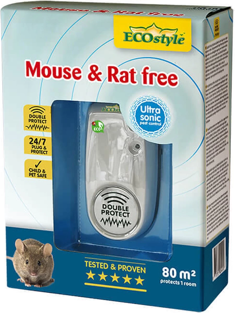 ECOstyle Mouse & Rat Free Tegen Muizen En Ratten - Ecologisch, Vriendelijk & Hyienisch - Veilig Voor Kinderen En Huisdieren - 30 + 30 M² - Voor 2 Kamers - Image 7