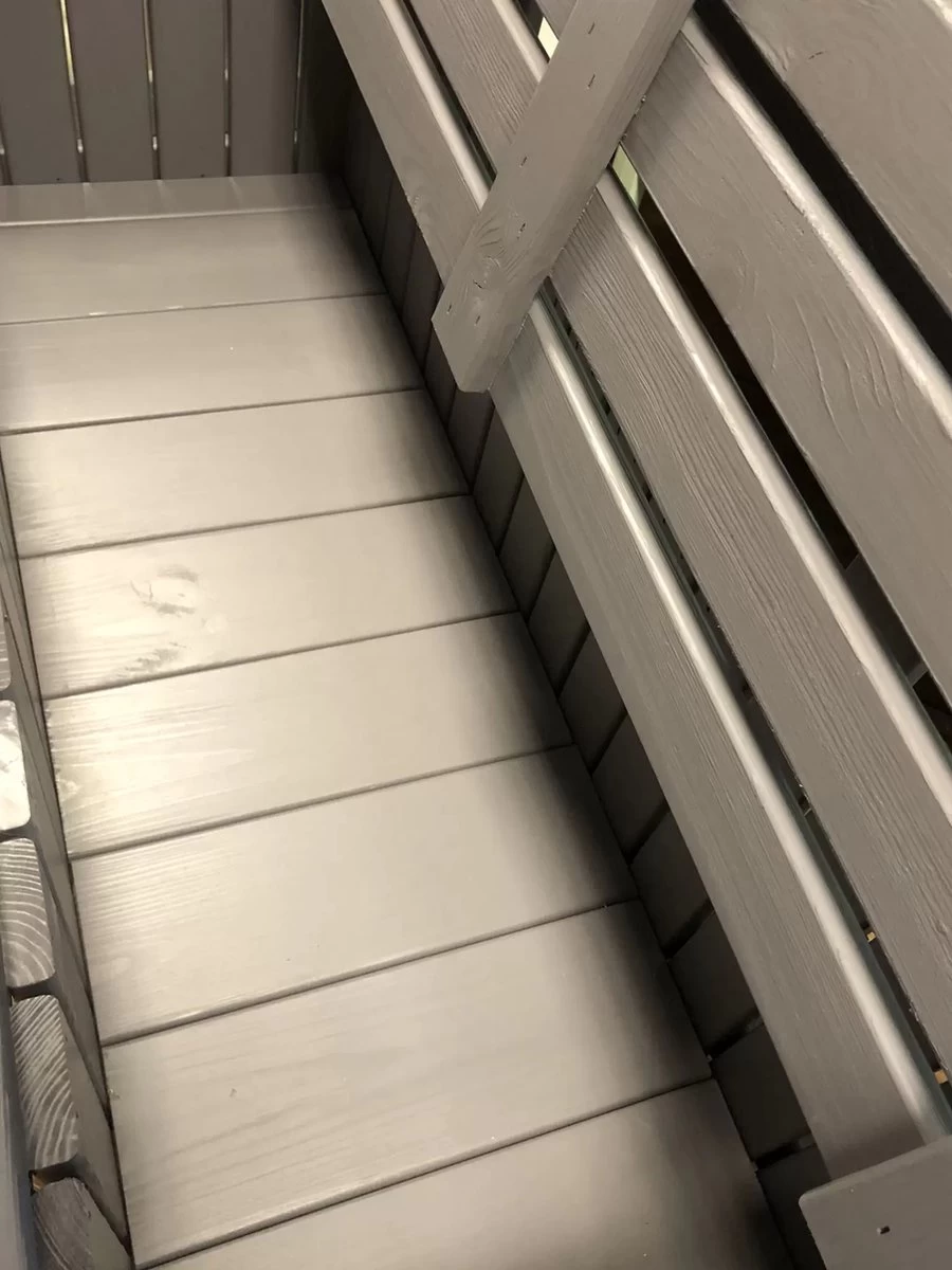 SenS-Line - Tuinbank - Pinokkio Houten Bankje - 113 X 40 X 75 Cm - Grijs - Image 9