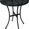 Bolero Ronde Stalen Bistro Tafel Zwart 60cm