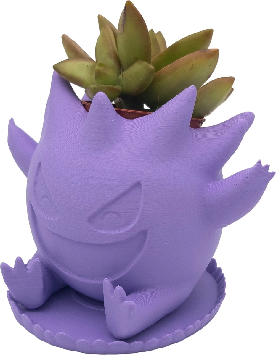 Azhora Pokémon Gengar Bloempot - Inclusief Opvangschaal - Lichtpaars - Image 2