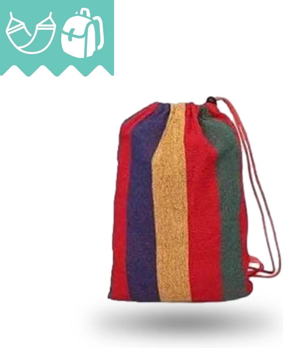 Dubbele Hangmat Rood - 1 Of 2 Persoons - Lig Oppervlak 190x150cm - Lengte 260cm - Image 7