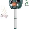 Merkloos Kattenverjager - Diervriendelijke Ultrasone Dierenverjager Op Zonne Energie - Waterbestendig - Katten Verjager - Vogelverjager - Inclusief Lader - Vogelverjager - Ongedierteverjager - Tuin - Katten - Honden - Vogelverjager