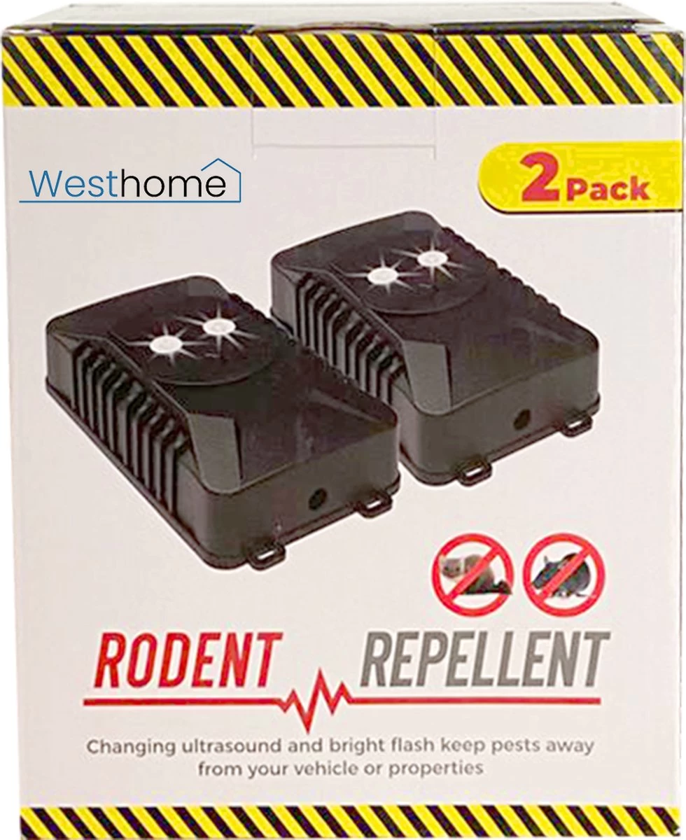 Westhome Marterverjager - Muizenverjager - Ongedierte Verjager - 2 Pack - 12V - Batterij En Accu - Image 12